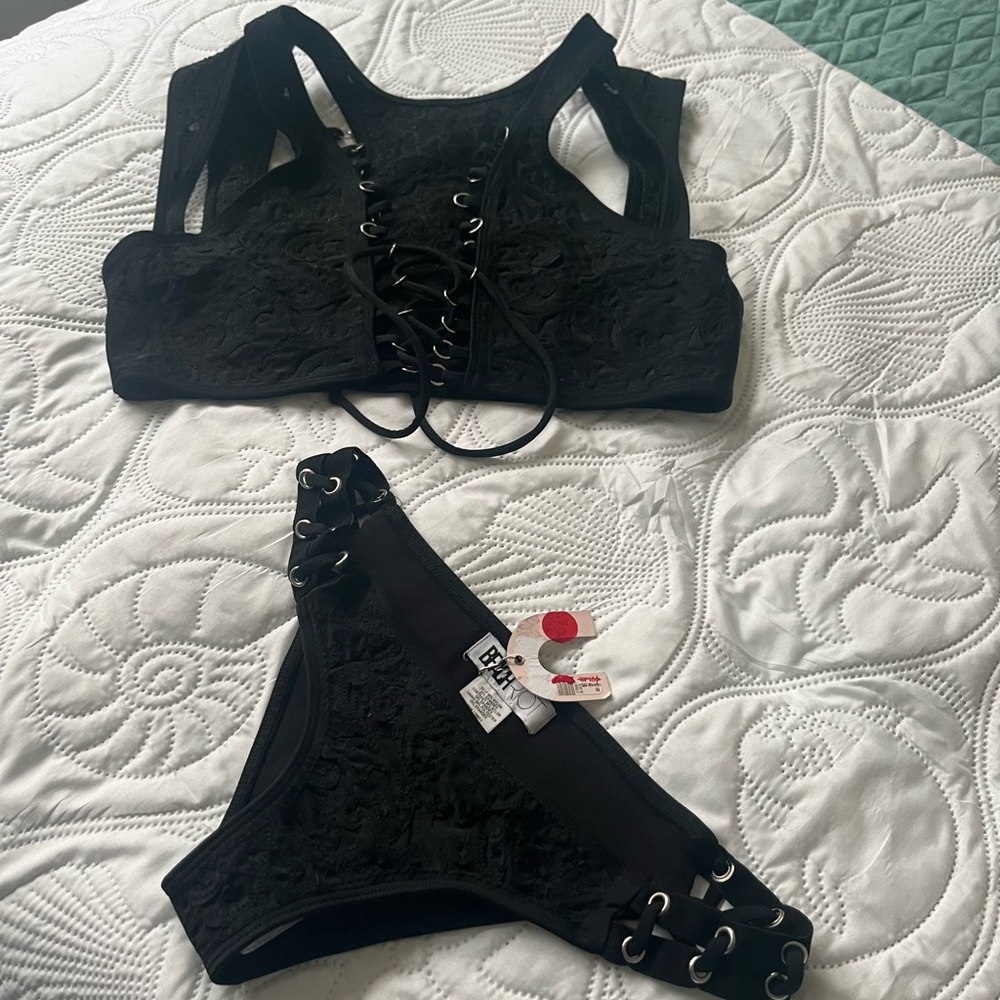 Beach Riot corset crochet like bikini